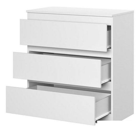 Комод НК-Мебель Stern Т-3 3-я 72674928 16мм (белый)