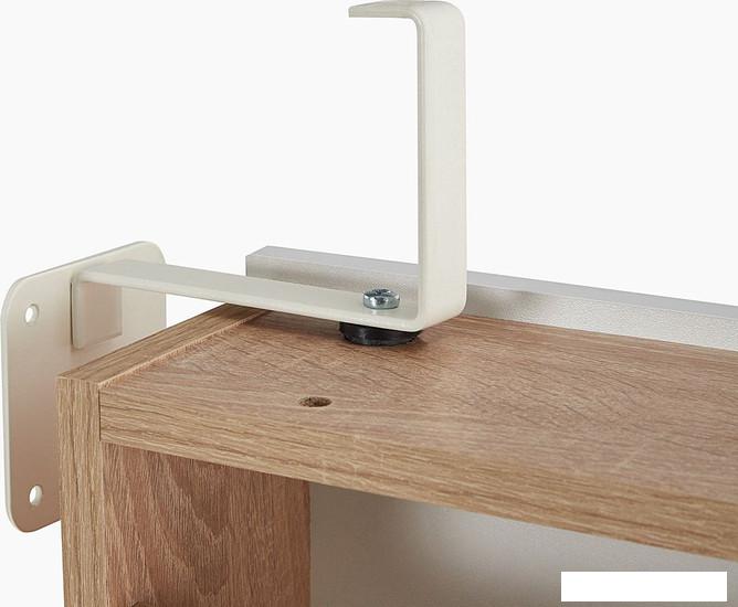 Банкетки, тумбы и полки для обуви Трия Тип 16 с зеркалом (дуб сонома/белая шагрень)