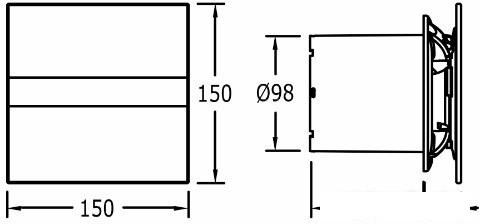 Вытяжная и приточная вентиляция CATA E-100 GS