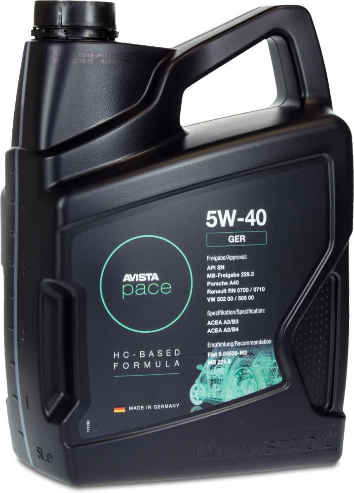 Моторные масла Avista pace GER 5W-40 5л