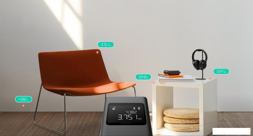 Лазерный дальномер Xiaomi Smart Laser Measure MJJGCJYD001QW