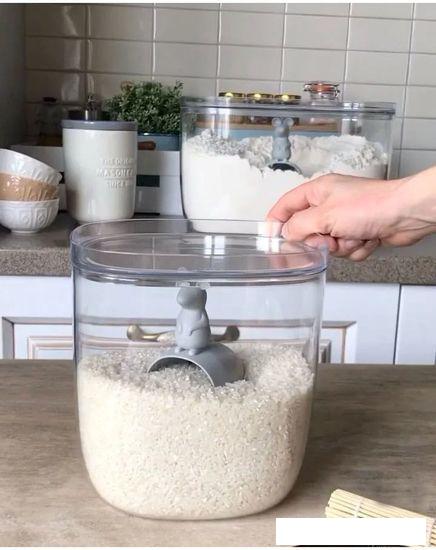 Посуда для хранения продуктов Qualy Lucky Mouse QL10348-CL-GY