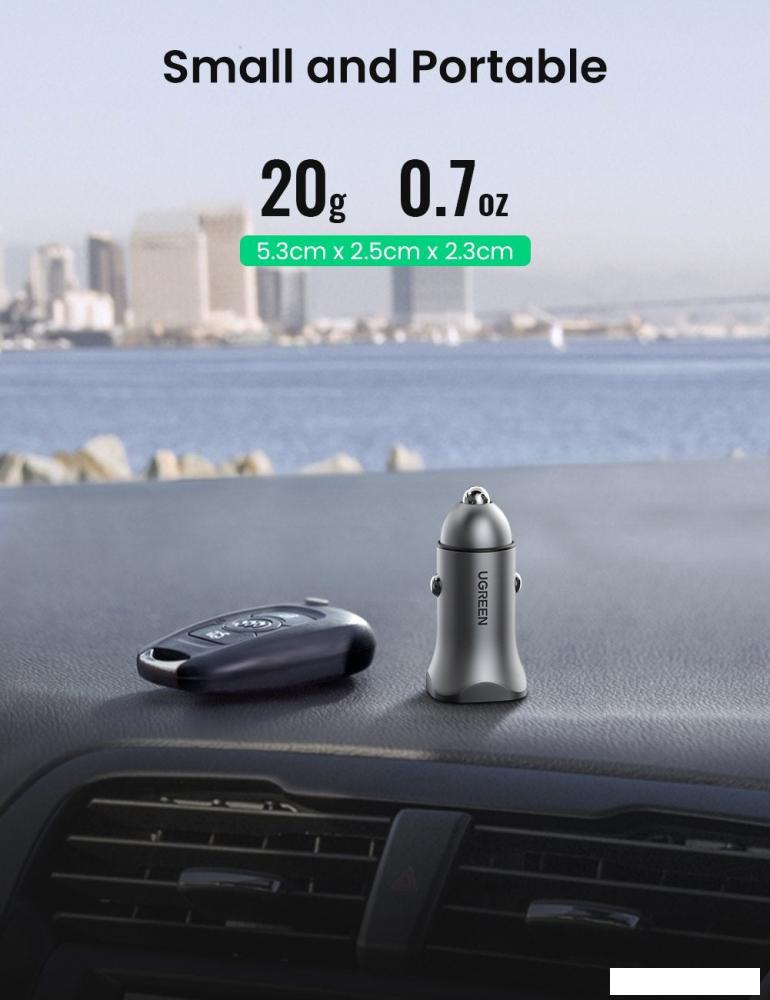 Автомобильное зарядное Ugreen CD130 30780 Автомобильное зарядное Ugreen CD130 30780