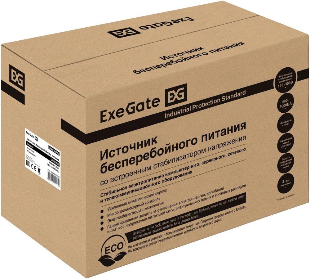 Источник бесперебойного питания ExeGate SpecialPro UNB-2000.LED.AVR.4SH.RJ
