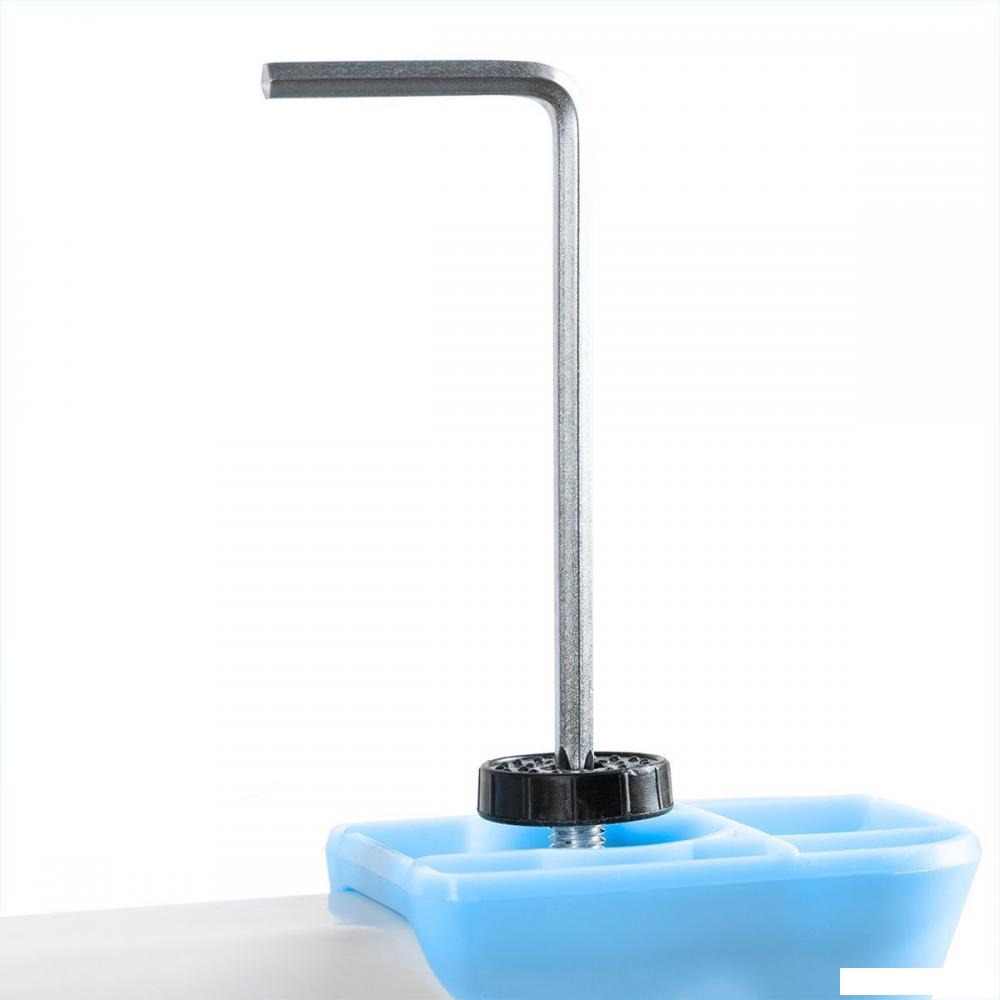 Парта Anatomica Avgusta + стул + выдвижной ящик + подставка (белый/голубой)