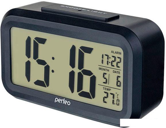 Настольные часы Perfeo Snuz PF-S2166 (черный)