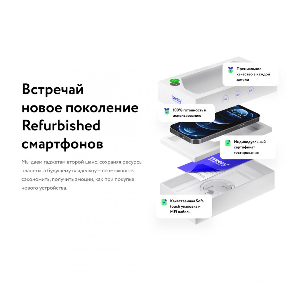 Телефон Apple iPhone 12 mini 128GB Восстановленный by Breezy, грейд B (черный)