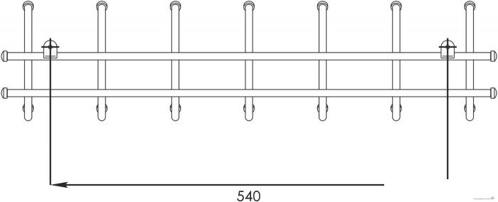 Вешалка для одежды ЗМИ Норма 7 ВН 66 (черный)