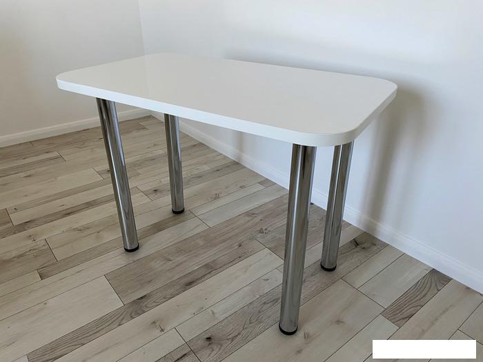 Кухонные столы и обеденные группы Senira Р-001-01 (белый глянец/хром)