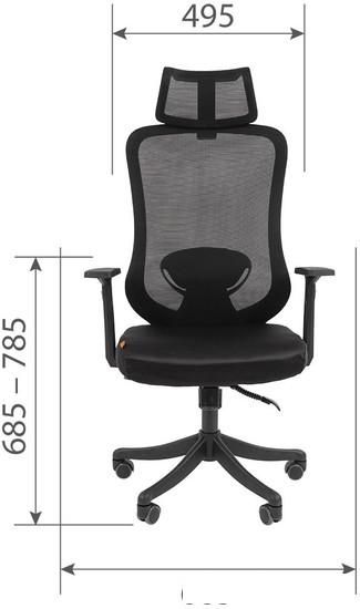 Офисные кресла и стулья CHAIRMAN CH563 (черный пластик/черный)