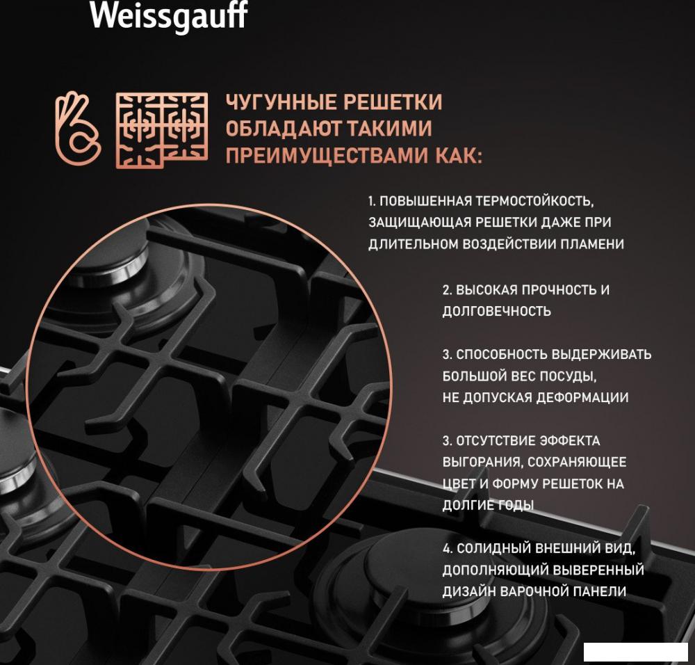 Варочная панель Weissgauff HGG 641 BGSV