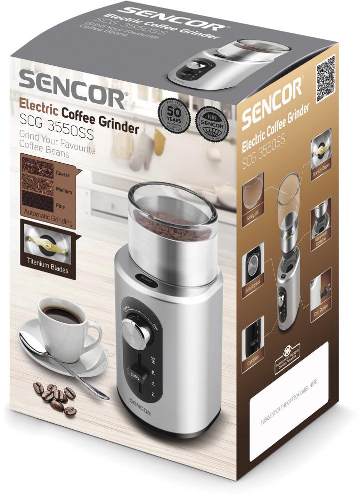 Электрическая кофемолка Sencor SCG 3550SS