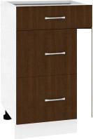 Готовые кухни Кортекс-мебель Корнелия Лира НШ60р3ш без столешницы (венге)