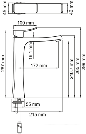 Смеситель Wasserkraft Aller 1063H