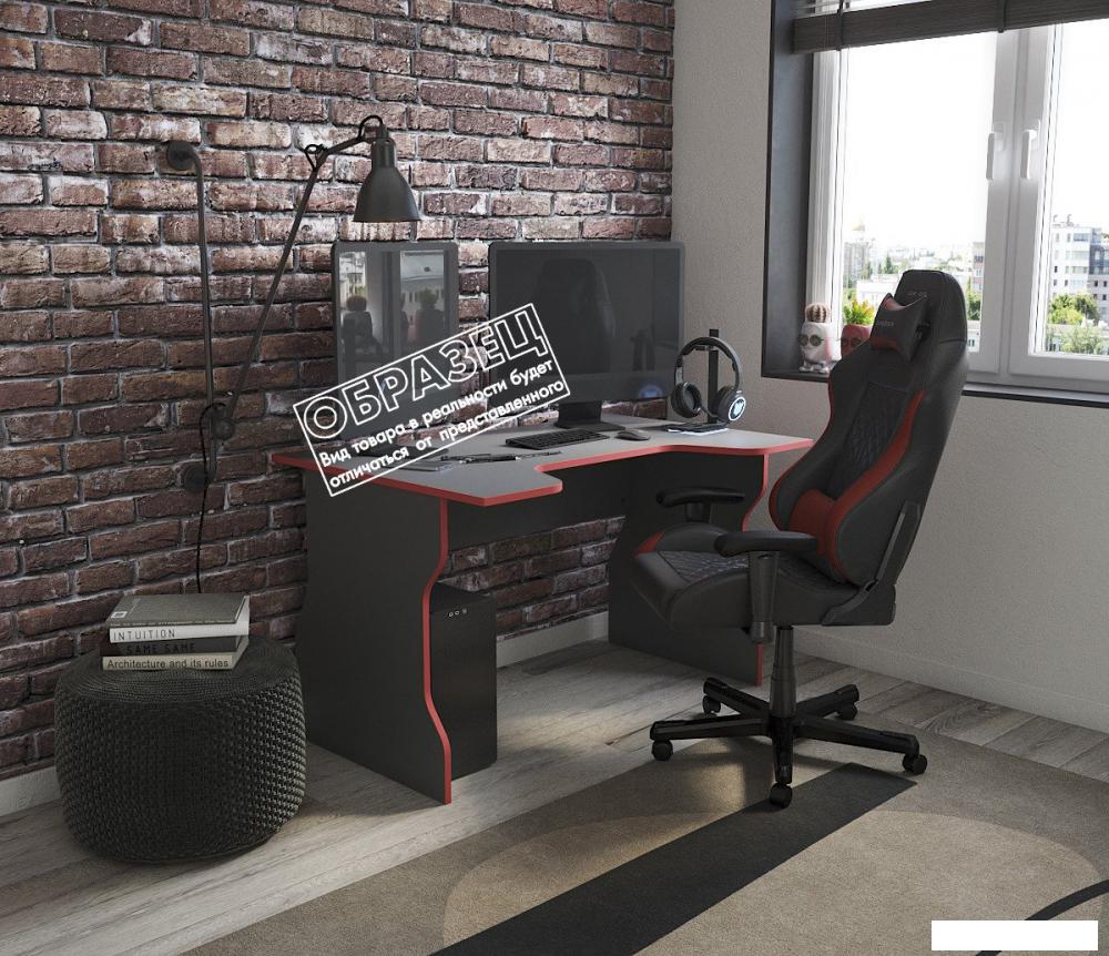 Письменные и компьютерные столы Mebelain Вардиг К1 (антрацит/красный)