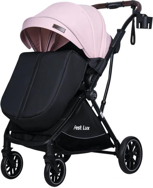 Коляска прогулочная «книга» Farfello Fest Lux FL-2 (розовый)