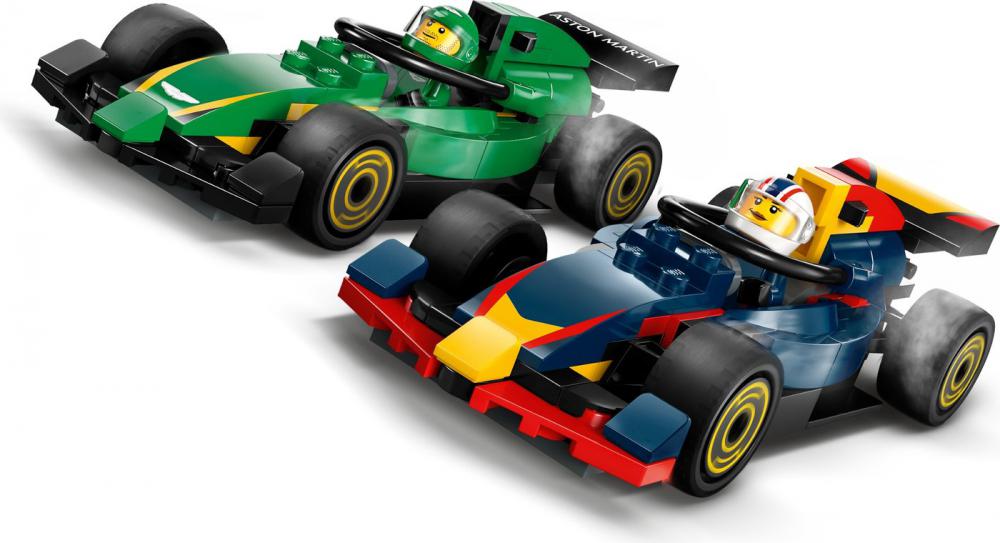 Конструктор LEGO City 60445 Грузовик F1 с болидами RB20 и AMR24 F1