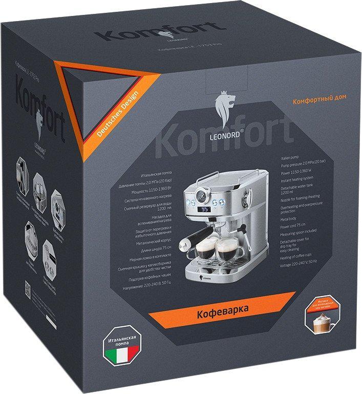 Рожковая кофеварка Leonord LE-1753 Pro Рожковая кофеварка Leonord LE-1753 Pro