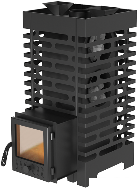 Банная печь Везувий Aston 20 со стеклянной дверцей