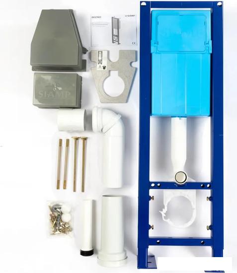 Инсталляции для унитазов, раковин, биде и писсуаров SIAMP Bcu Ingenio с панелью Cut (хром глянец)