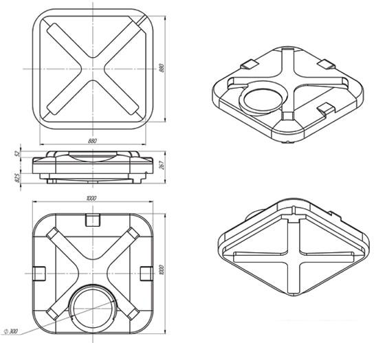 Бак ЭкоПром Rostok 150 л (с подогревом)