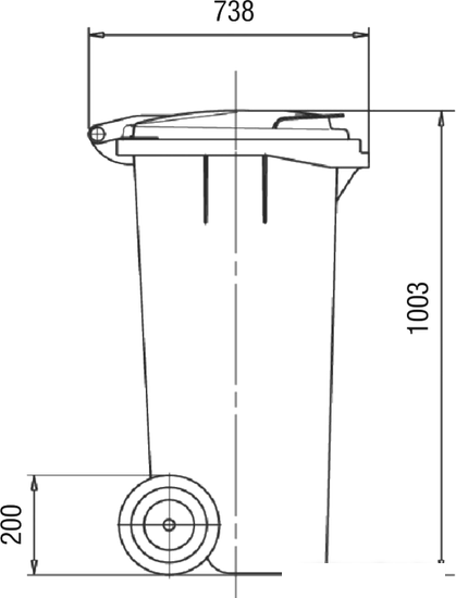 Мусорки, урны, контейнеры для мусора ESE 240 л (красный)