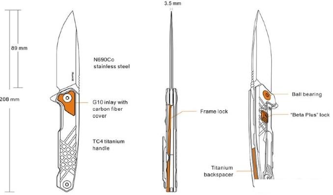 Туристические ножи Ruike M875-TZ
