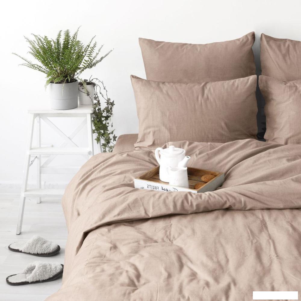 Постельное белье Verossa Евро Melange Praline VRM 2515 Praline Д12 23