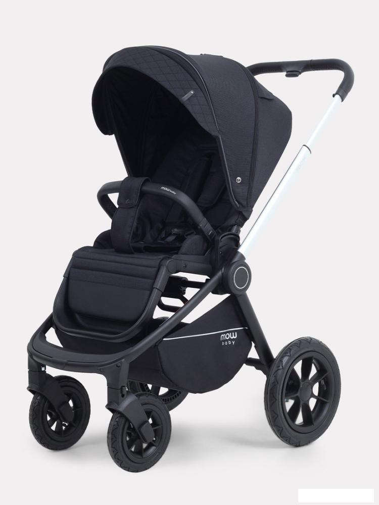 Детские коляски и аксессуары MOWbaby Zoom air MB087 (3 в 1, Silver Black)