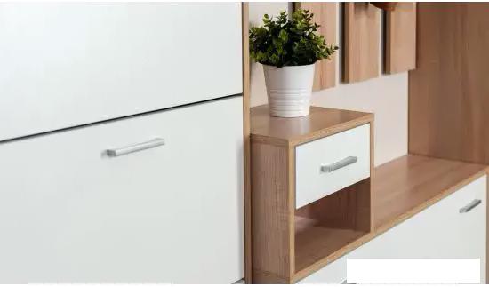 Стенка Империал Интер в прихожую (дуб сонома/белый)