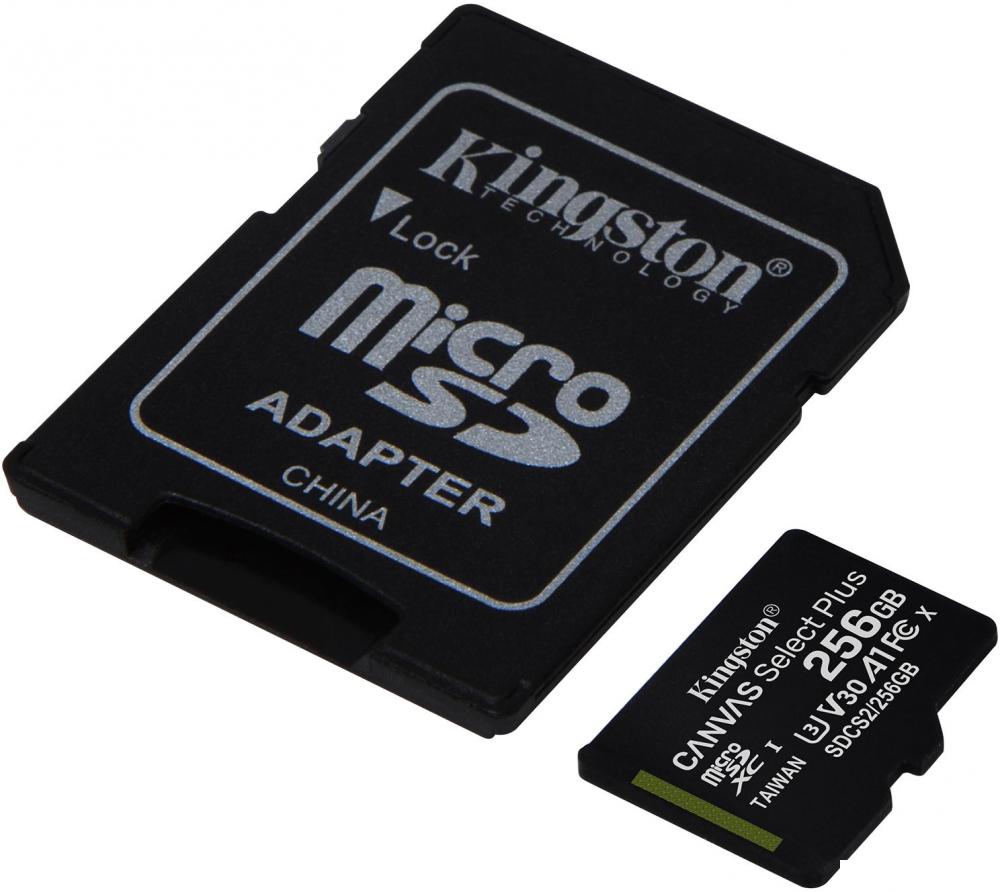 Карта памяти Kingston Canvas Select Plus microSDXC 256GB (с адаптером)