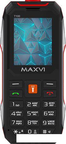 Кнопочный телефон Maxvi T100 (красный)