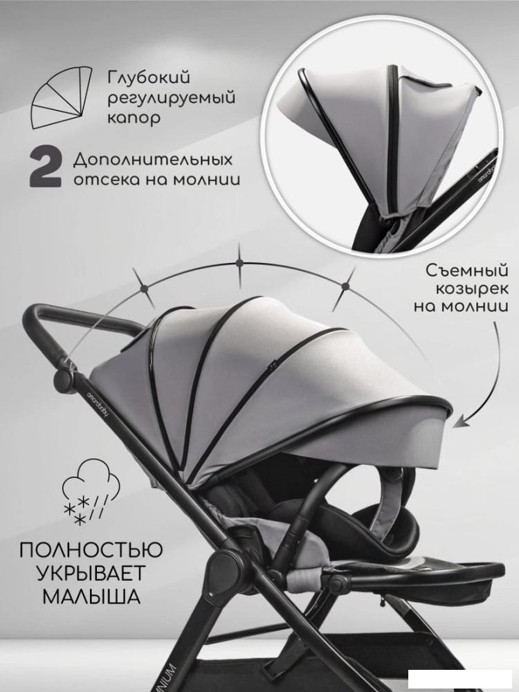 Коляска прогулочная «книга» Amarobaby Somnium AB25-10SOMNIUM/11 (серый)