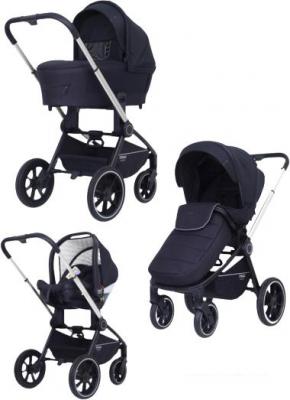 Детские коляски и аксессуары Rant MOWbaby Zoom PU (3 в 1, silver black)