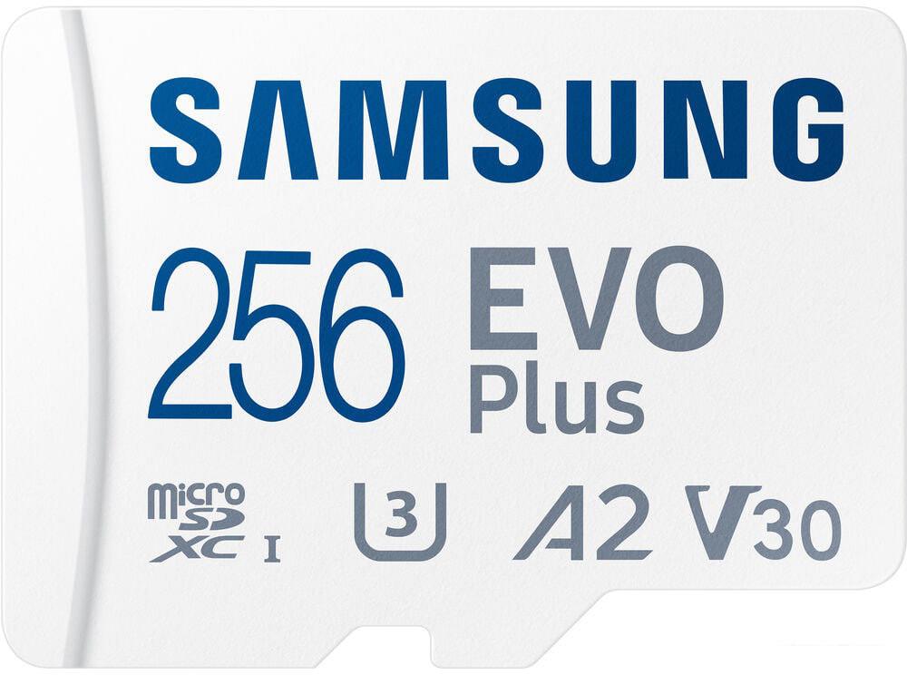 Карта памяти Samsung EVO Plus 2021 microSDXC 256GB (с адаптером)