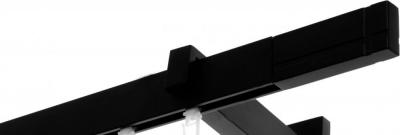 Карниз для штор Lm Decor Флэт профиль Лайн Кросс (черный матовый, 2м, 1 ряд)