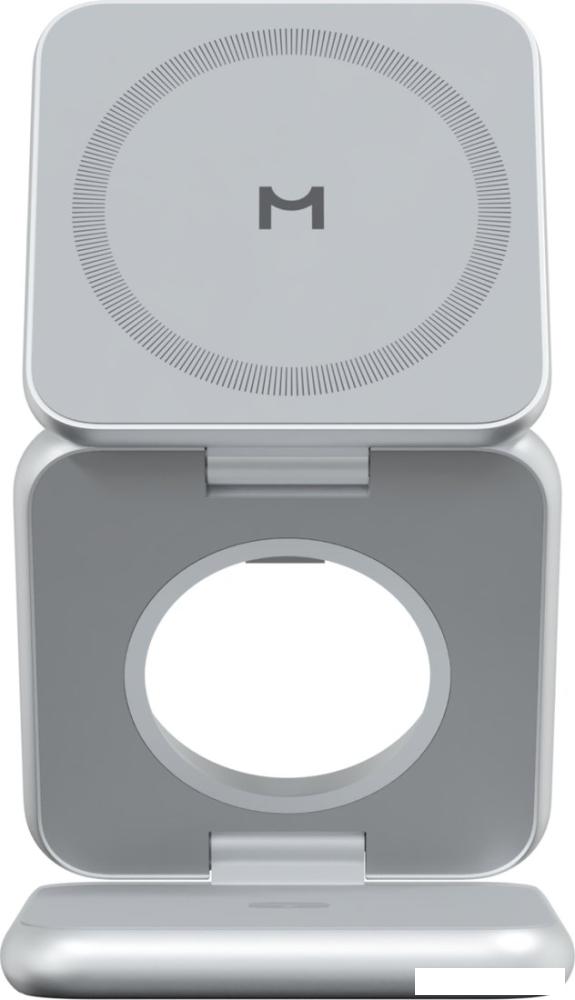 Беспроводное зарядное Magssory Fold Pro 3 в 1 WCH063 (серебристый)