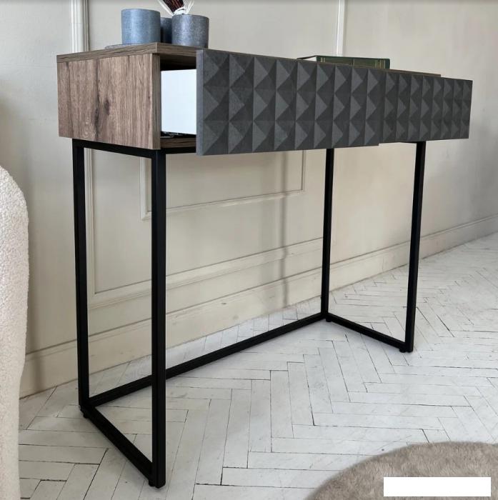 Журнальные столики и столы-трансформеры Shtabe Simple 7011 эко (графит/дуб веллингтон/черный)