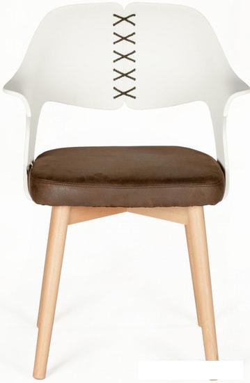 Стул с подлокотниками Norden Cool CX0809M (белый/коричневый)