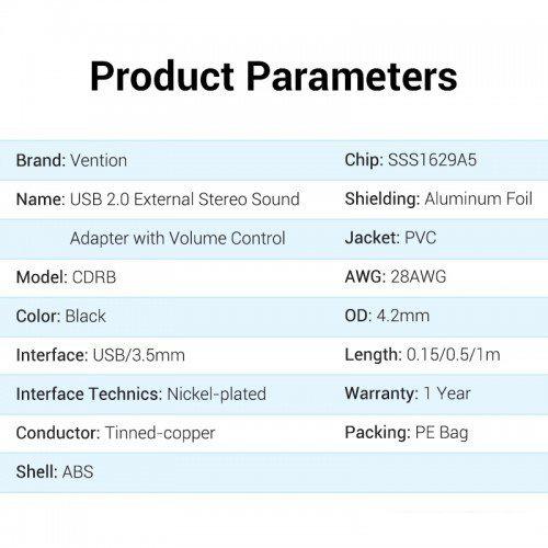USB аудиоадаптер Vention CDRBB