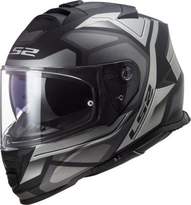 Мотошлем LS2 FF800 Storm Faster (XS, черно-серый матовый)