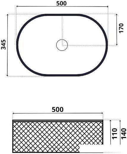 Умывальник Roxen Vine Oval 570240