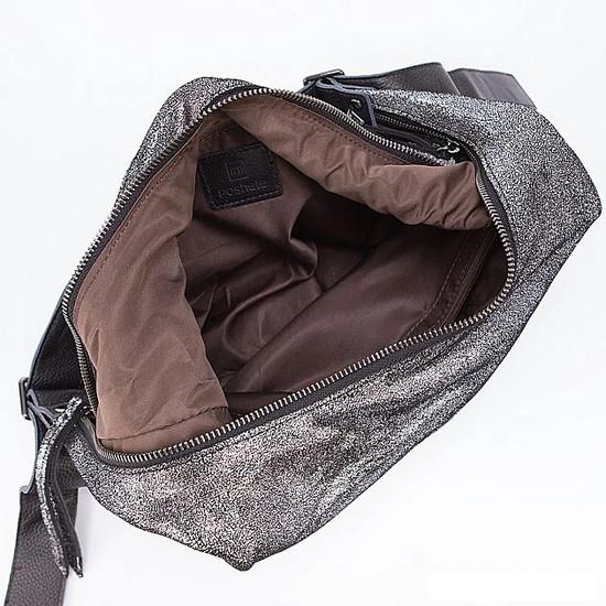 Женские и мужские сумки Poshete 857-6356-W009-DSV (серебристый)