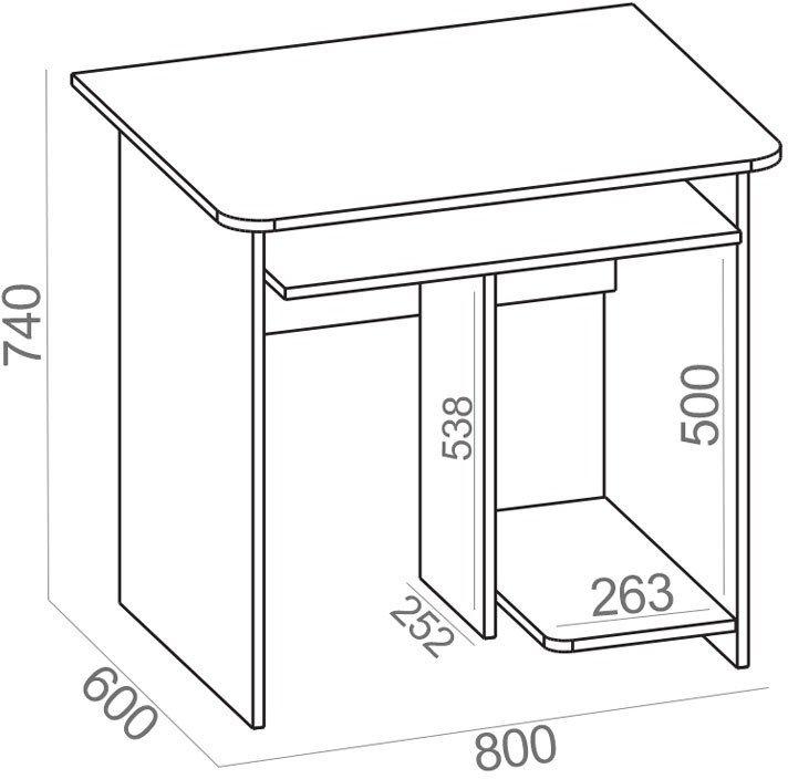 Письменные и компьютерные столы Сокол КСТ-21.1 (дуб сонома)
