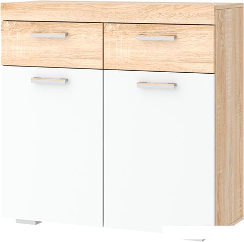 Комоды, тумбы Памир Соната ТС-900 (дуб сонома/белый глянец)