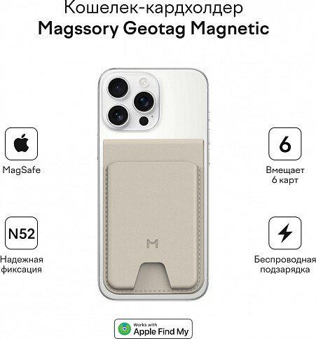 Кредитница Magssory Geotag Magnetic Ivory ACL003i