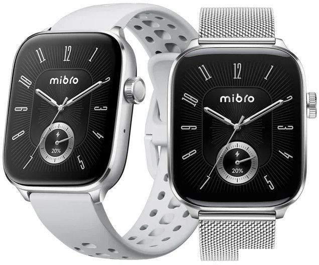 Умные часы Mibro Fit (серебристый, со стальным ремешком)