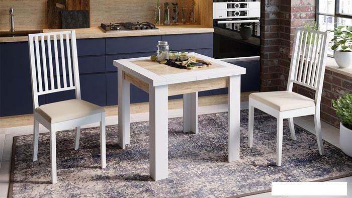 Кухонные столы и обеденные группы Трия Хьюстон тип 3 (белый/дуб крафт золото)