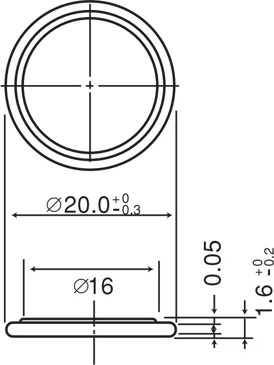 Батарейка Panasonic CR2016 CR-2016EL/1B