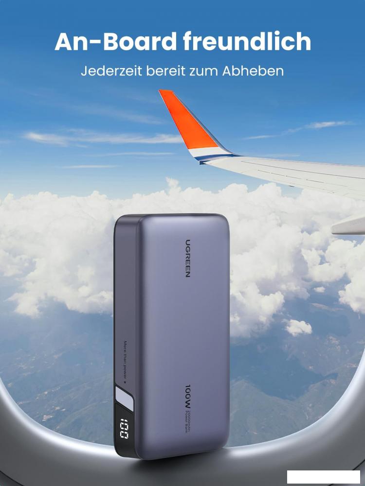 Внешний аккумулятор Ugreen PB720 20000mAh (серый)